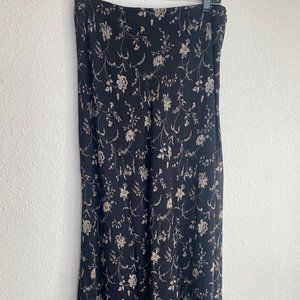 Vintage Floral Flowy Skirt Size L 10